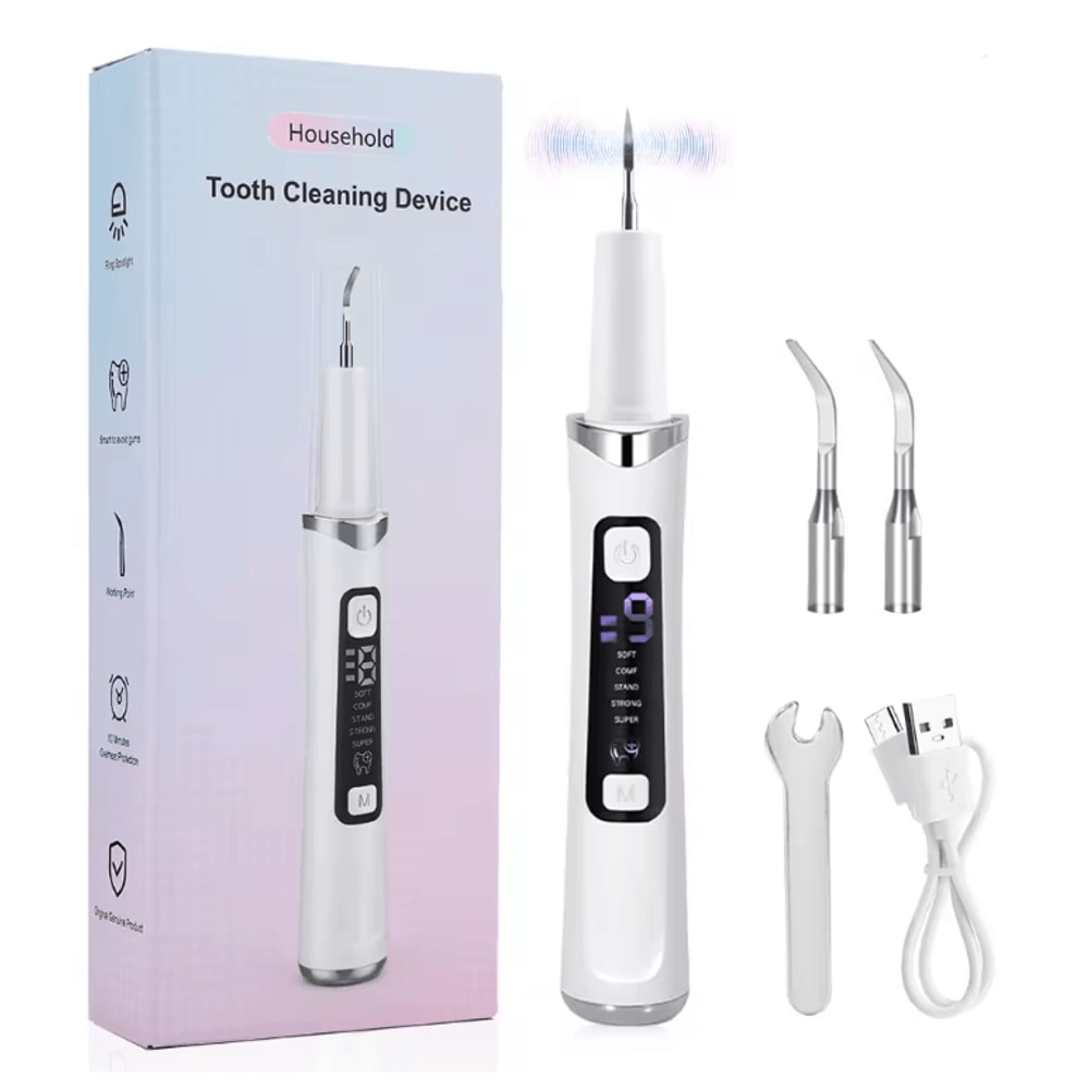 SmilePro Ultrasonic Tooth Cleaner With 5 LED Lights And 9Level Plaque Removal System 3