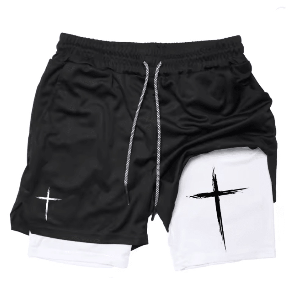 FlexCore 2 In 1 Mens Performance Shorts  Breathable Gym Running Shorts 0