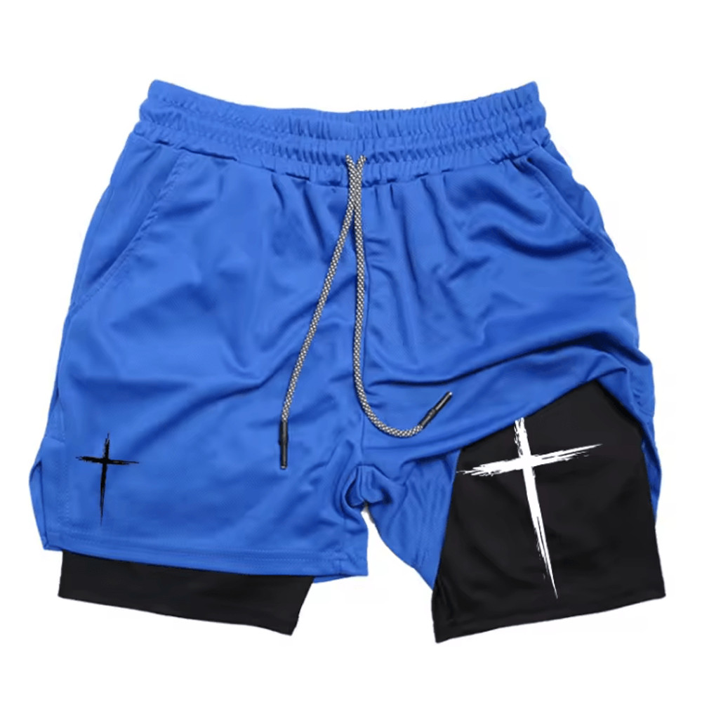 FlexCore 2 In 1 Mens Performance Shorts  Breathable Gym Running Shorts 4