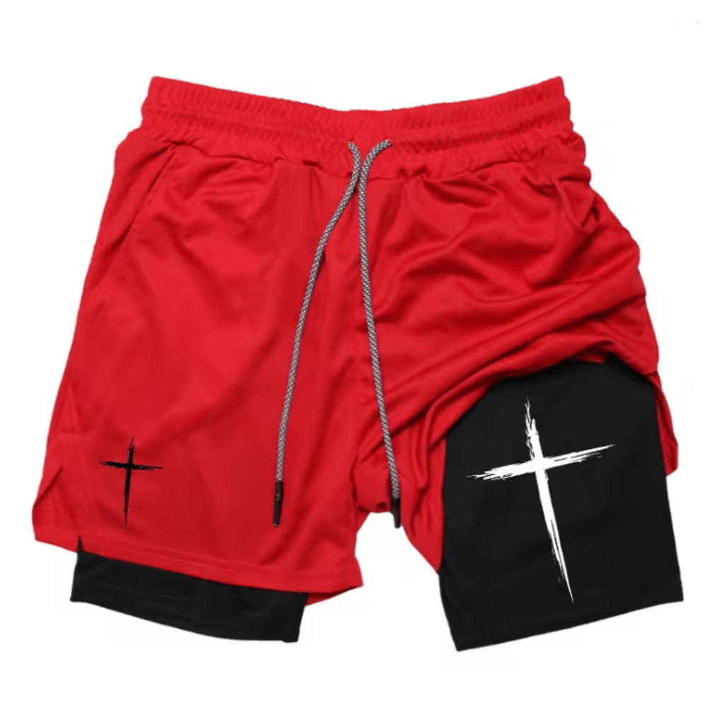 FlexCore 2 In 1 Mens Performance Shorts  Breathable Gym Running Shorts 5
