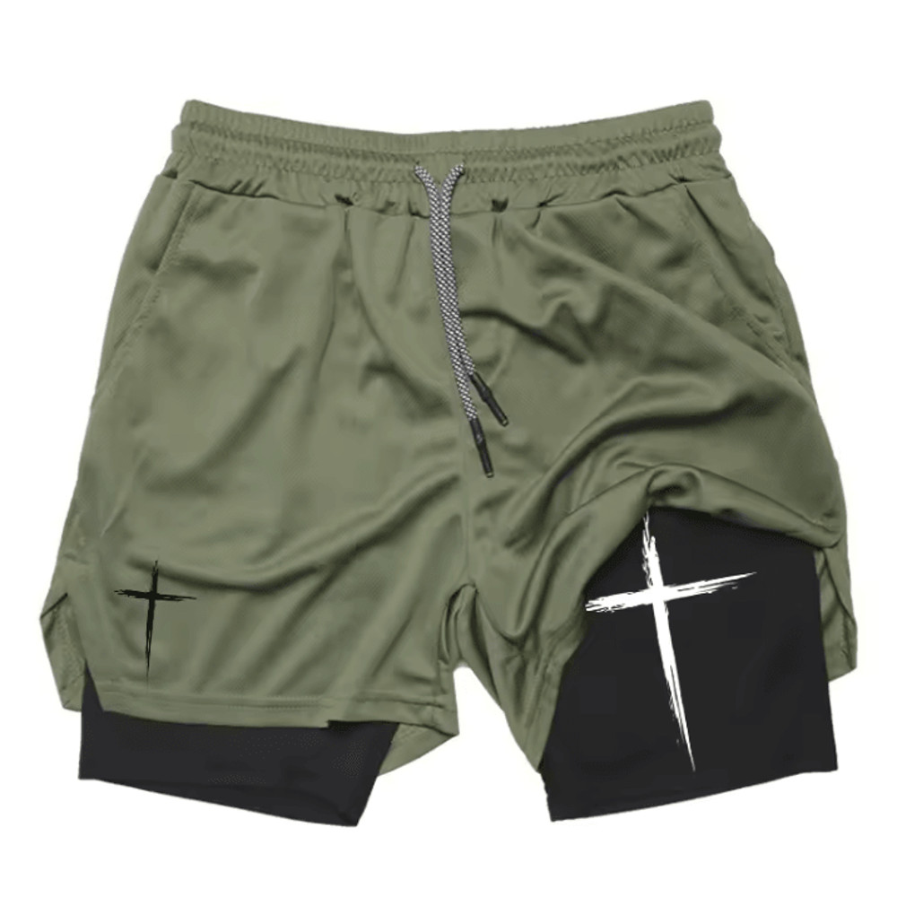 FlexCore 2 In 1 Mens Performance Shorts  Breathable Gym Running Shorts 6
