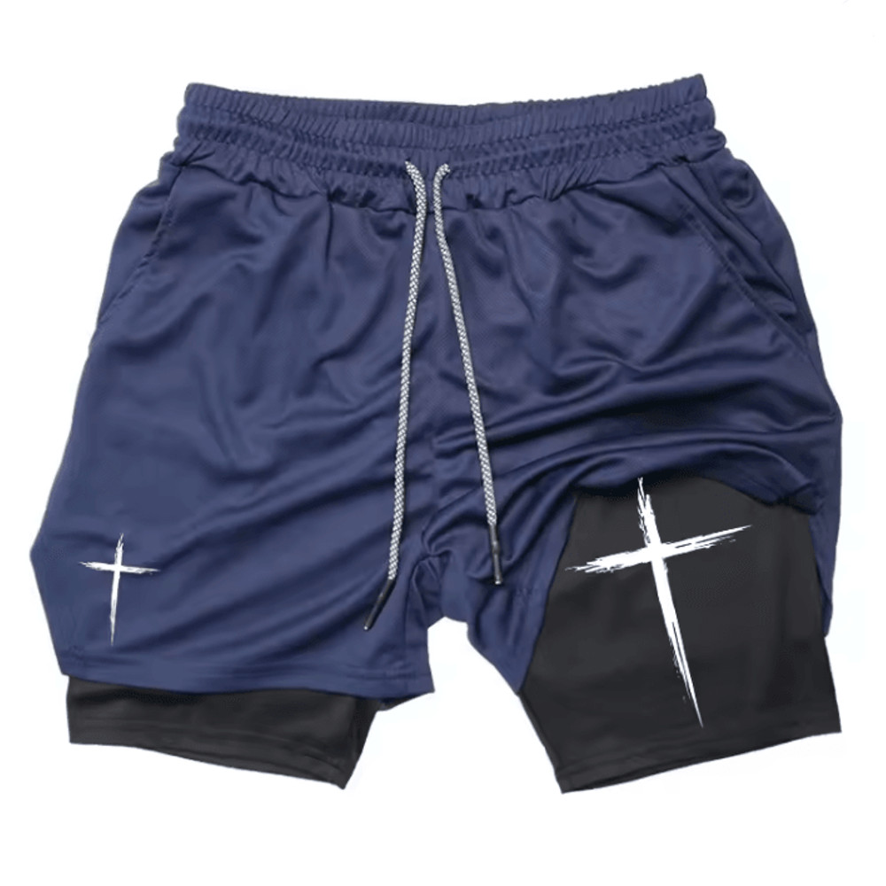 FlexCore 2 In 1 Mens Performance Shorts  Breathable Gym Running Shorts 7