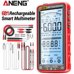 aneng 681 rechargeable digital multimeter with non contact voltage detection