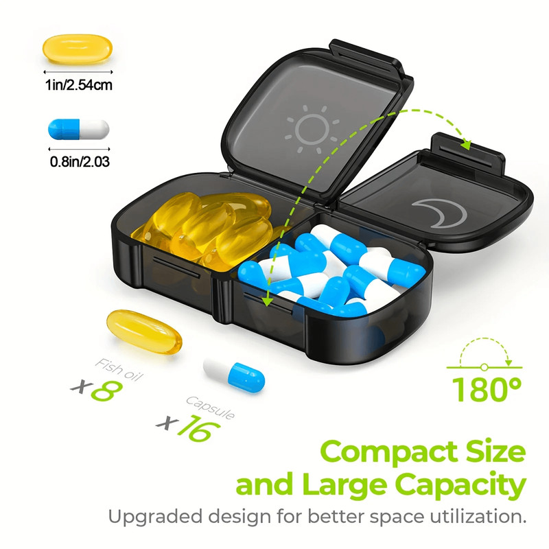 PillPro 7 Day AM PM Weekly Pill Organizer With Large Compartments 1