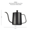 BrewMaster 600ml Stainless Steel Gooseneck Coffee Kettle For Barista Precision 1