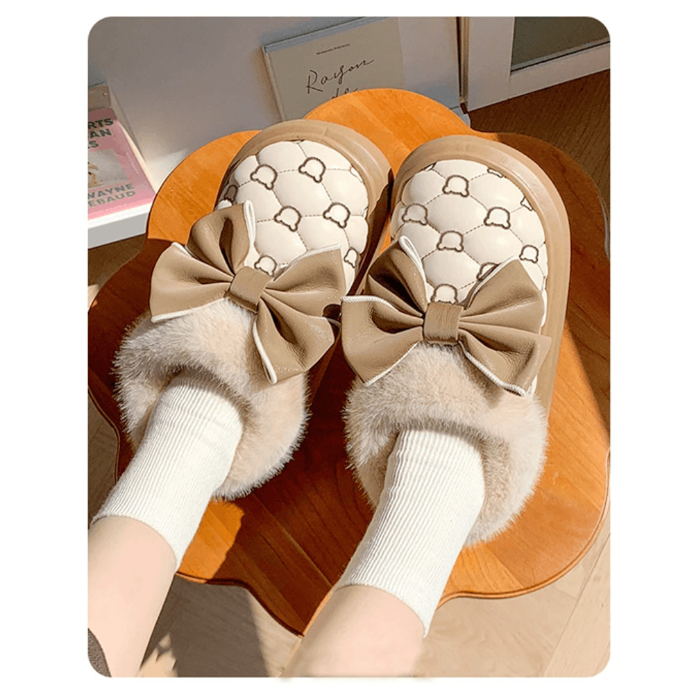 CozyBow Women Platform Ankle Snow Booties With Fluffy Lining 1