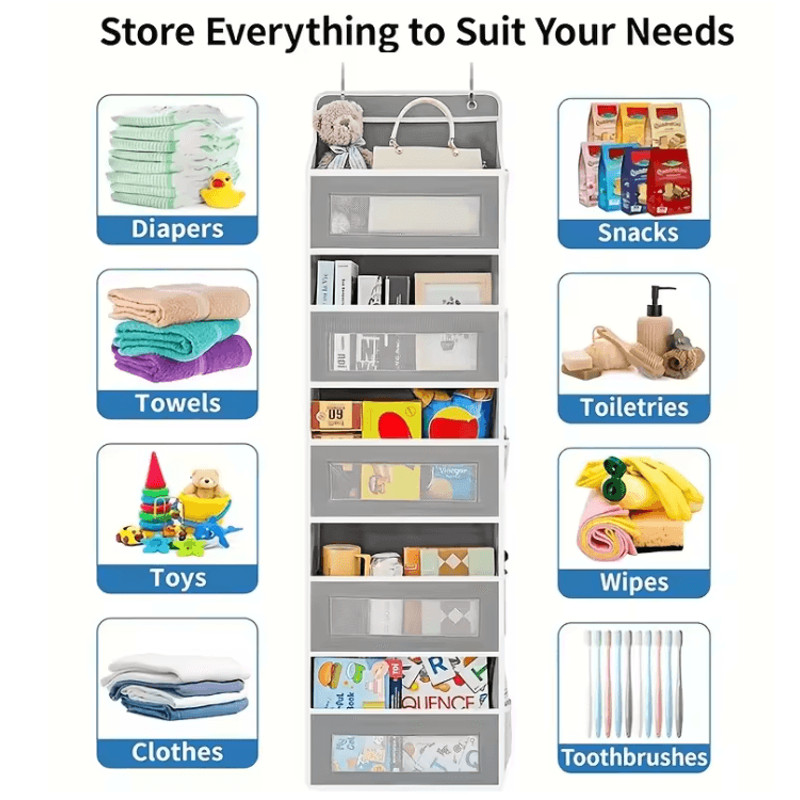 NeatNest 5 Shelf Hanging Door Storage Organizer With Large Pockets 1