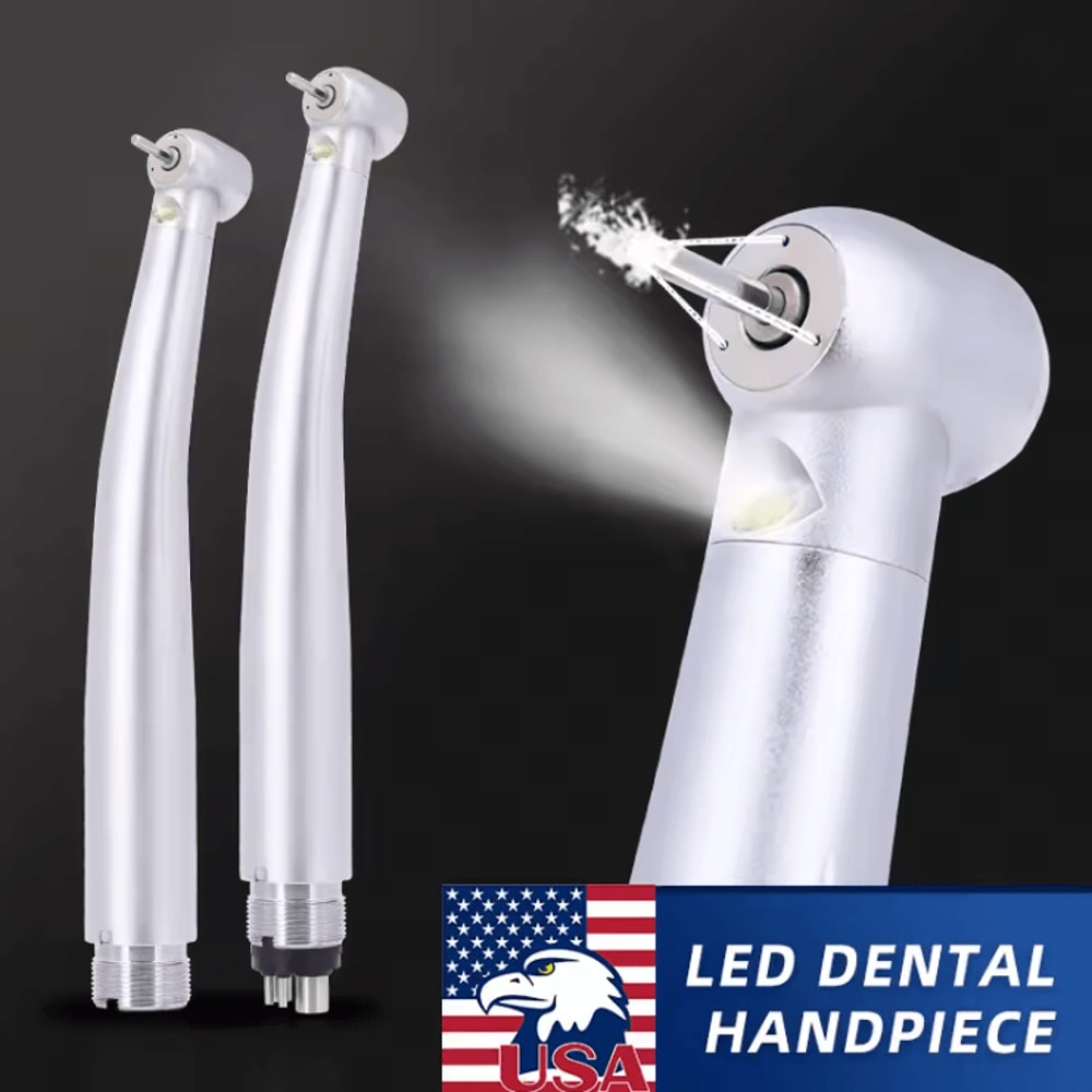 LumiDent LED Dental High Speed Handpiece With Ceramic Bearings And Push Button Design 0