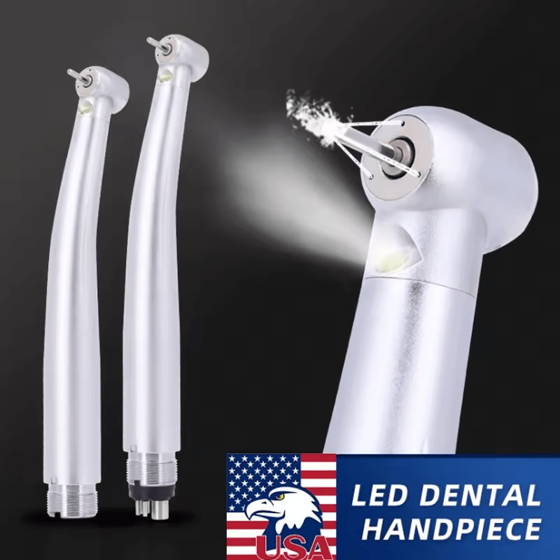LumiDent LED Dental High Speed Handpiece With Ceramic Bearings And Push Button Design 0