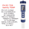 HydroSense 5 In 1 Digital Water Quality Tester With PH TDS EC Salinity And Temperature Display 3