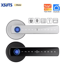 smartsecure m5 tuya fingerprint door lock with app control and keyless entry