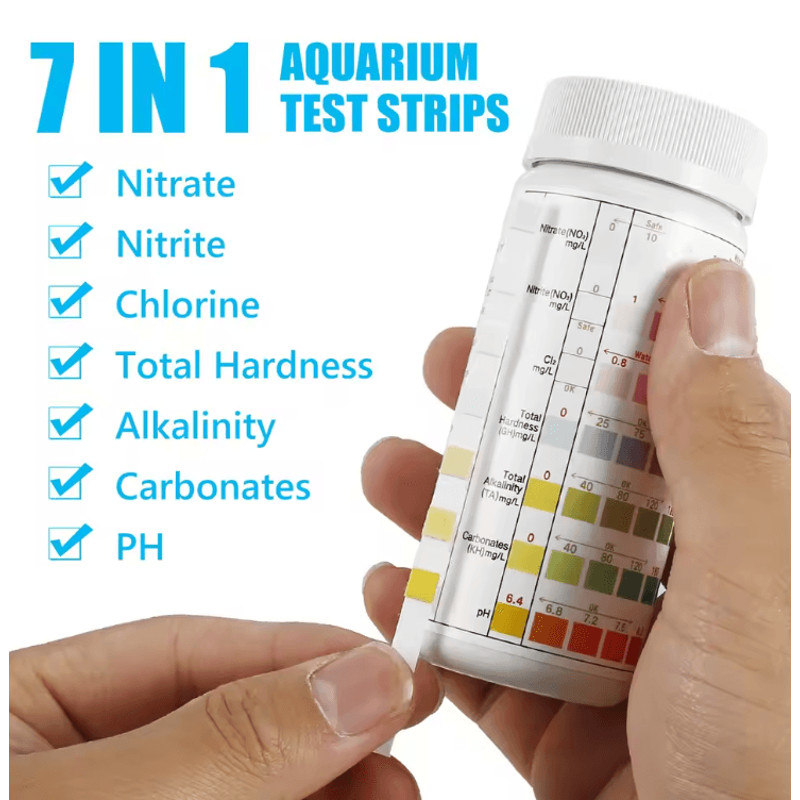 AquaCheck 7 In 1 Aquarium Water Test Strips 100 Count Kit 7