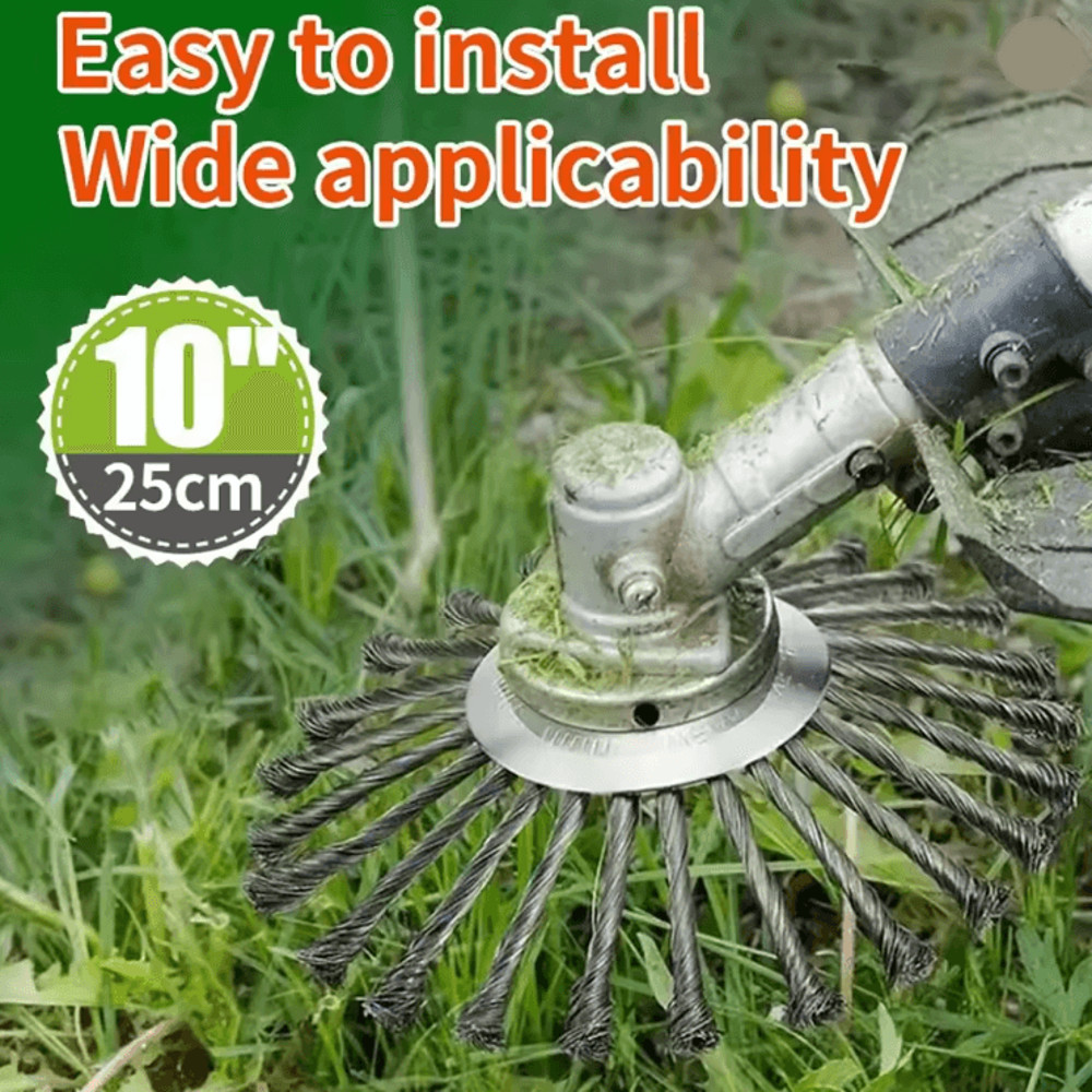 SteelForce Universal Weed Brush Cutter Head For Lawn Mowers And Rust Removal 1