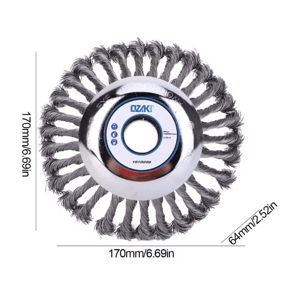 SteelForce Universal Weed Brush Cutter Head For Lawn Mowers And Rust Removal 5