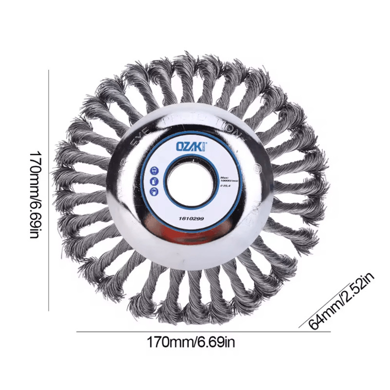 SteelForce Universal Weed Brush Cutter Head For Lawn Mowers And Rust Removal 5