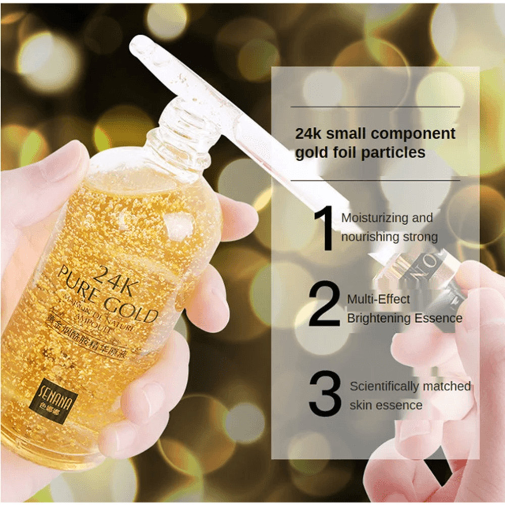 GoldenGlow 24K Hyaluronic Acid Facial Serum With Niacinamide For Brightening And Firming 2