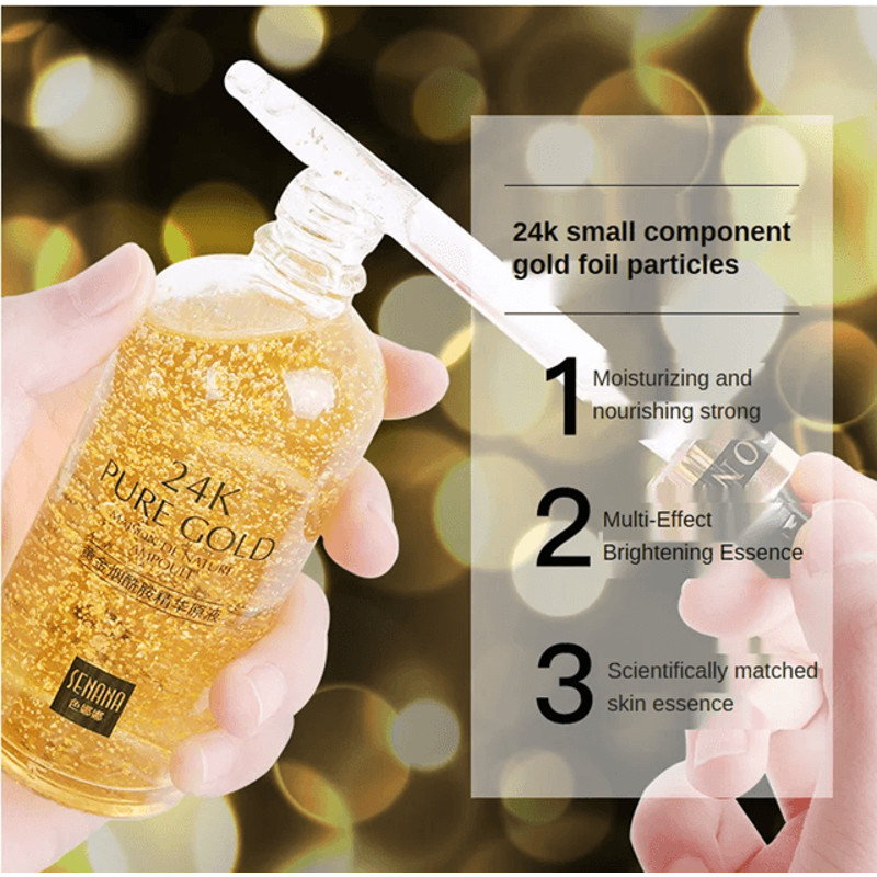 GoldenGlow 24K Hyaluronic Acid Facial Serum With Niacinamide For Brightening And Firming 2