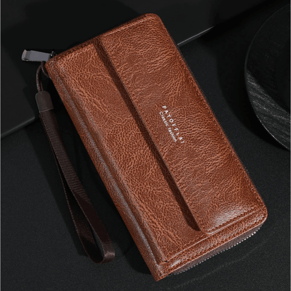 UrbanCraft Mens PU Leather Zipper Wallet And Clutch Bag 5