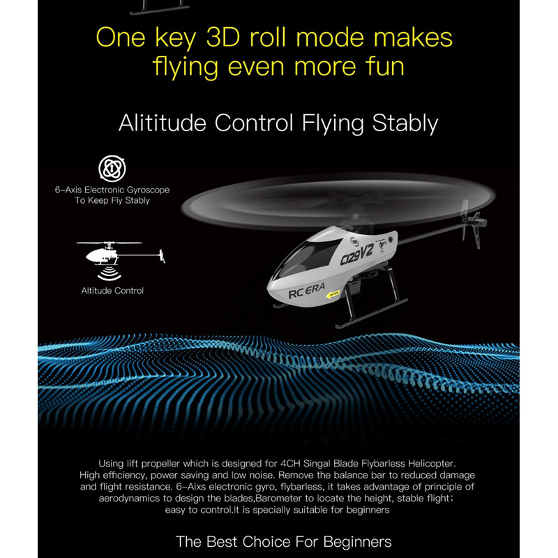 SkySurge C129V2 RC Helicopter With 6 Axis Gyroscope And 3D Flip Control 2