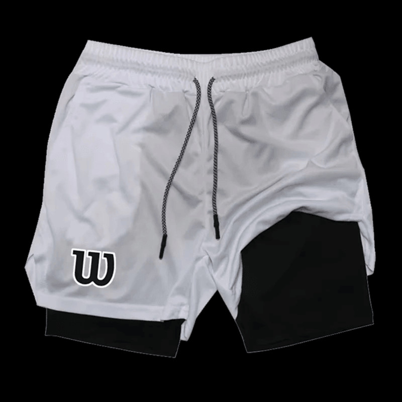 FlexMotion 2 In 1 Mens Double Layer Running Shorts With Inner Compression Liner 2
