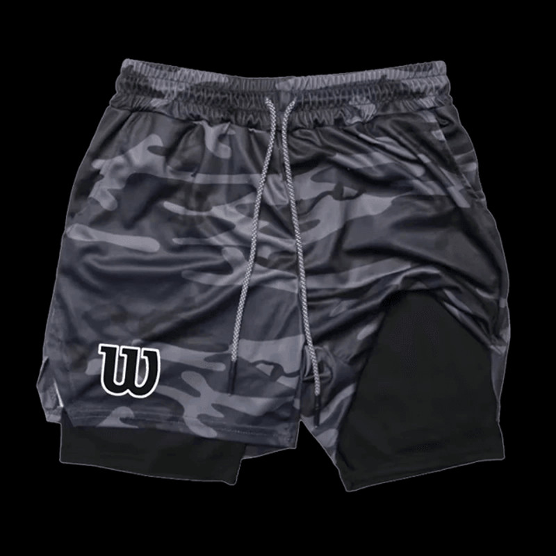 FlexMotion 2 In 1 Mens Double Layer Running Shorts With Inner Compression Liner 5