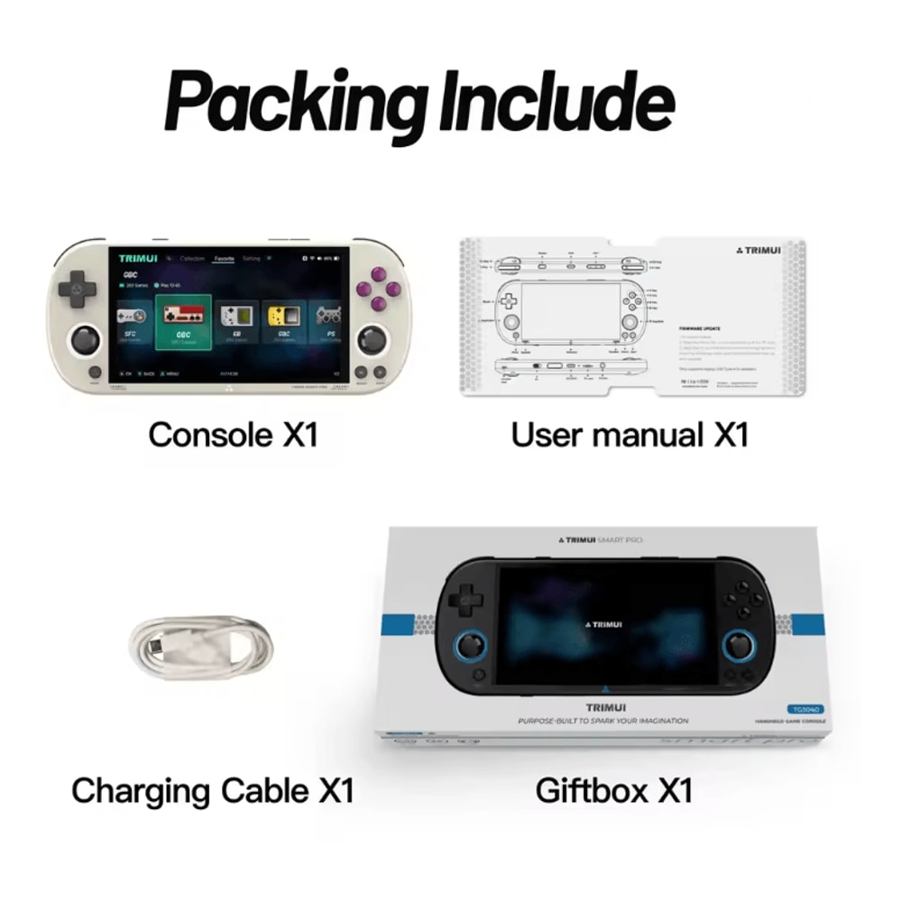 Trimui Smart Pro Handheld Game Console With 496 Inch IPS Screen And RGB Lighting 4