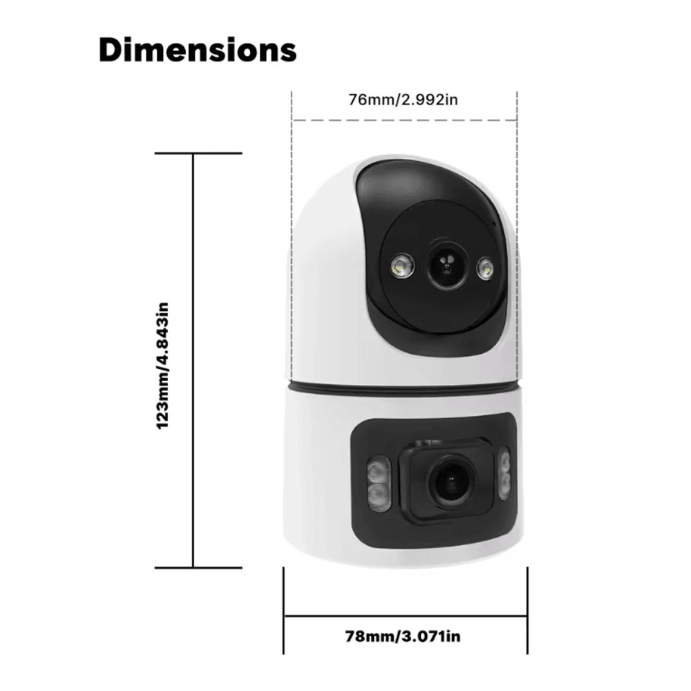 Moes Tuya Smart WiFi Indoor Camera 4MP Dual Lens With Motion Tracking 3