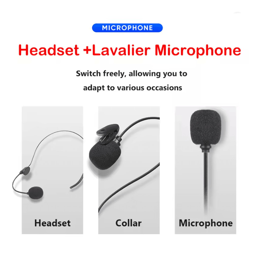 ClearVoice Pro Wireless Microphone System With Headset And Lavalier Mic 2