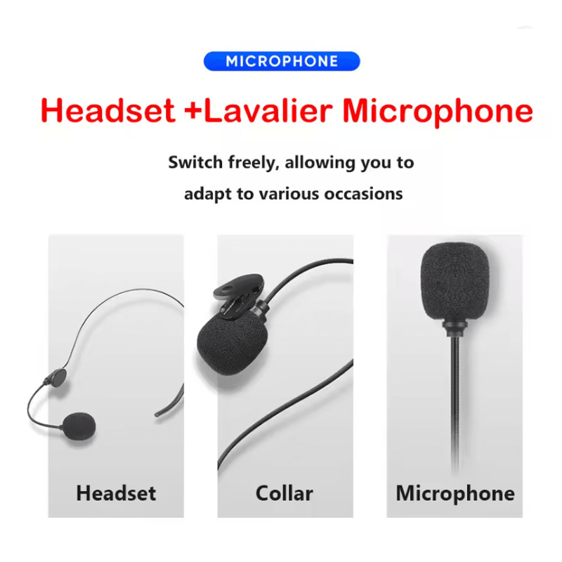 ClearVoice Pro Wireless Microphone System With Headset And Lavalier Mic 2