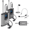 BOMGE Dual Wireless Microphone System With Headset And Lavalier Mics 5