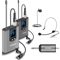 BOMGE Dual Wireless Microphone System With Headset And Lavalier Mics 5