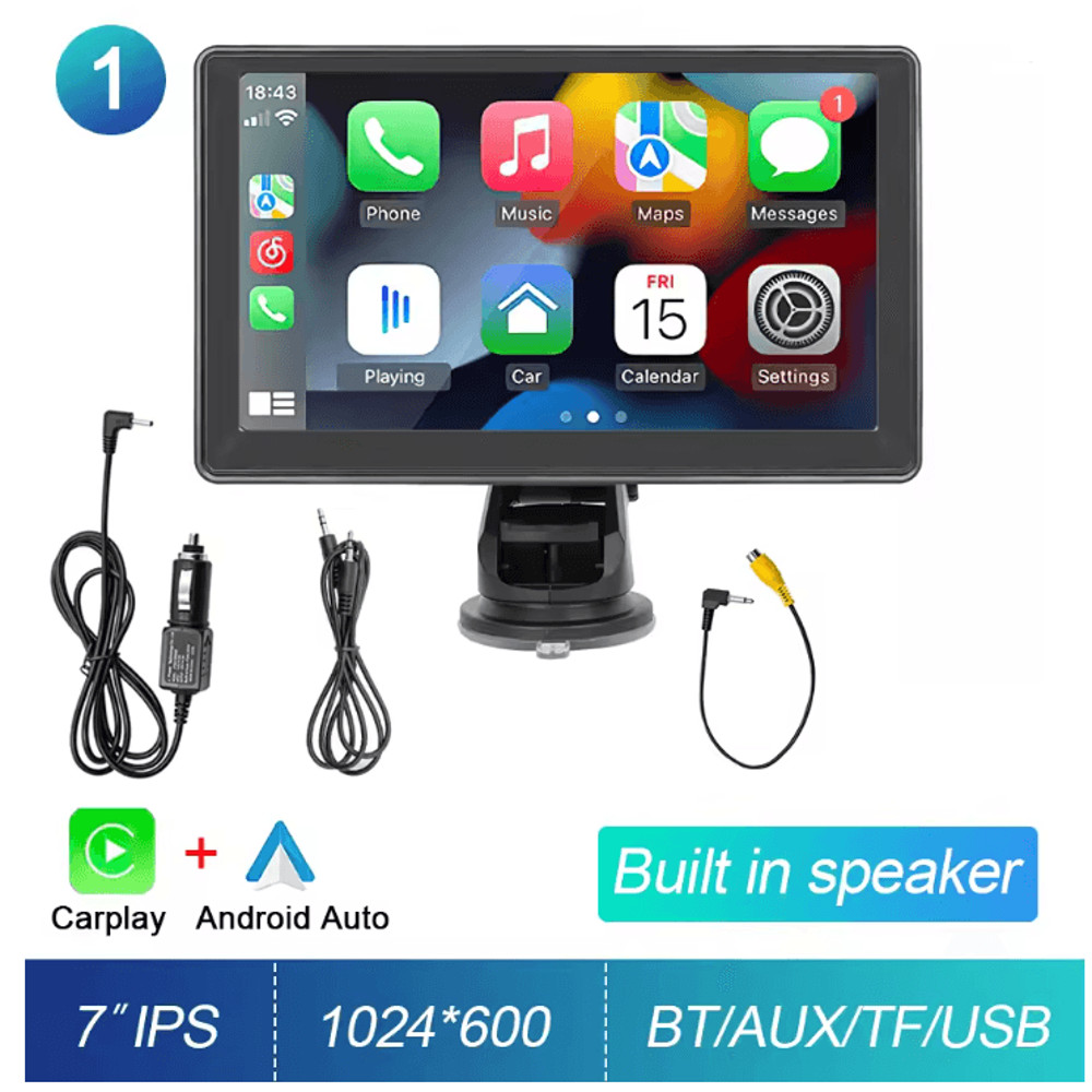 DriveView 7 Inch Touch Screen CarPlay Android Auto Multimedia Player With GPS And Rear Camera 4