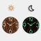 LumiWood 12 Inch Silent Luminous Wall Clock With Night Light And Nordic Design 4