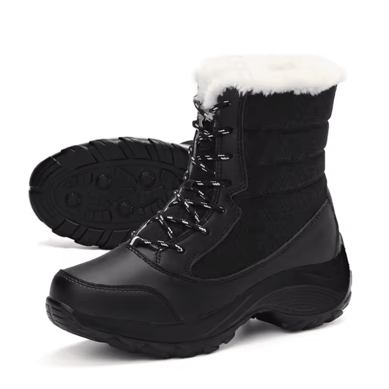 FrostStep Waterproof Womens Winter Platform Boots With Warm Fur Lining 0