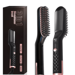 beardmaster pro ionic hair and beard straightening brush for men