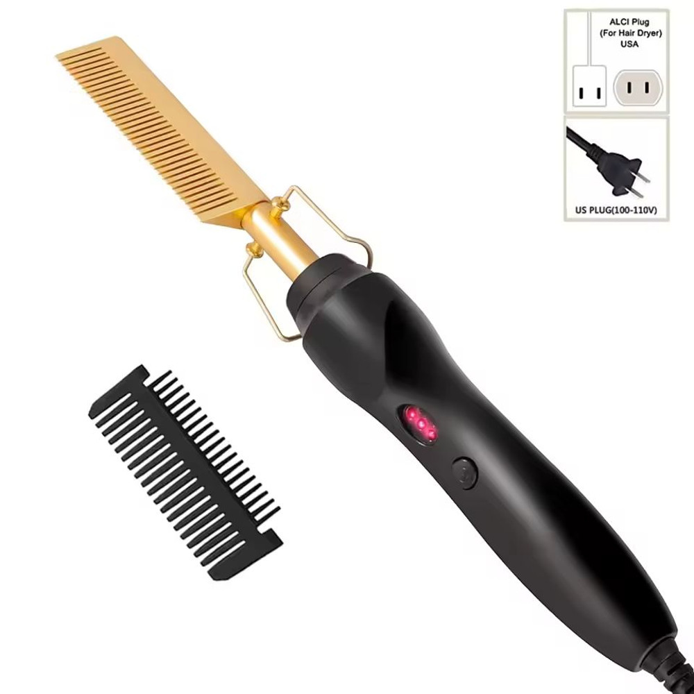 HeatGlide 2 In 1 Electric Hot Comb And Beard Straightener For Smooth Frizz Free Styling 0