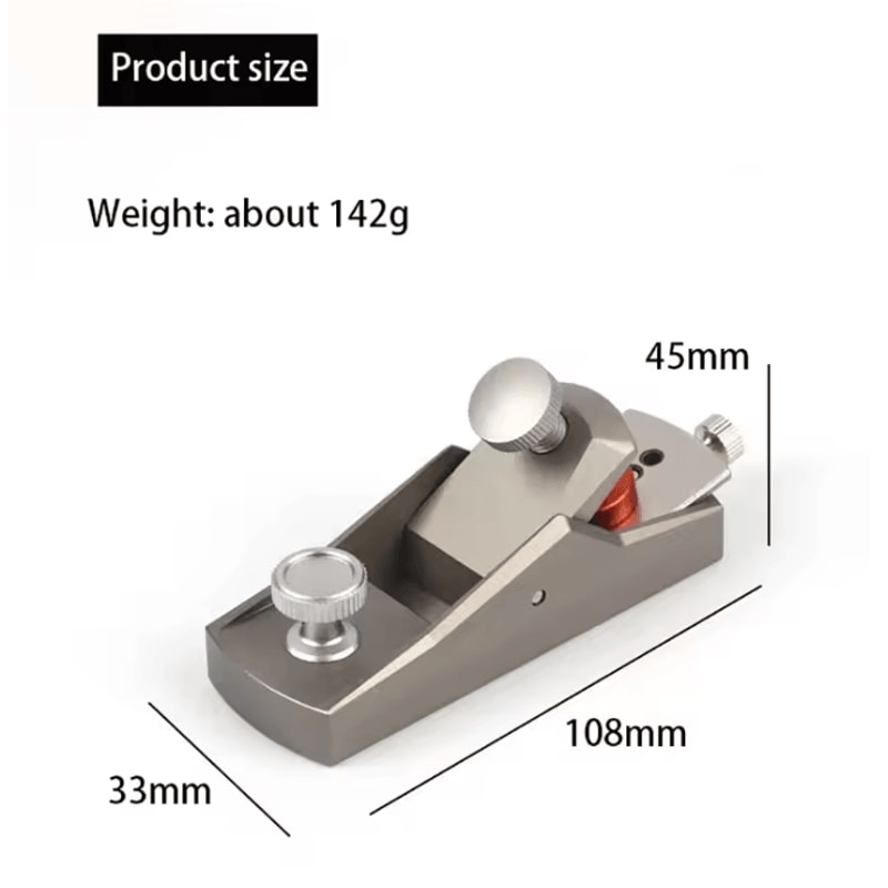 CraftEdge Mini Aluminum Alloy Wood Planer For Precision Woodworking And Trimming 1