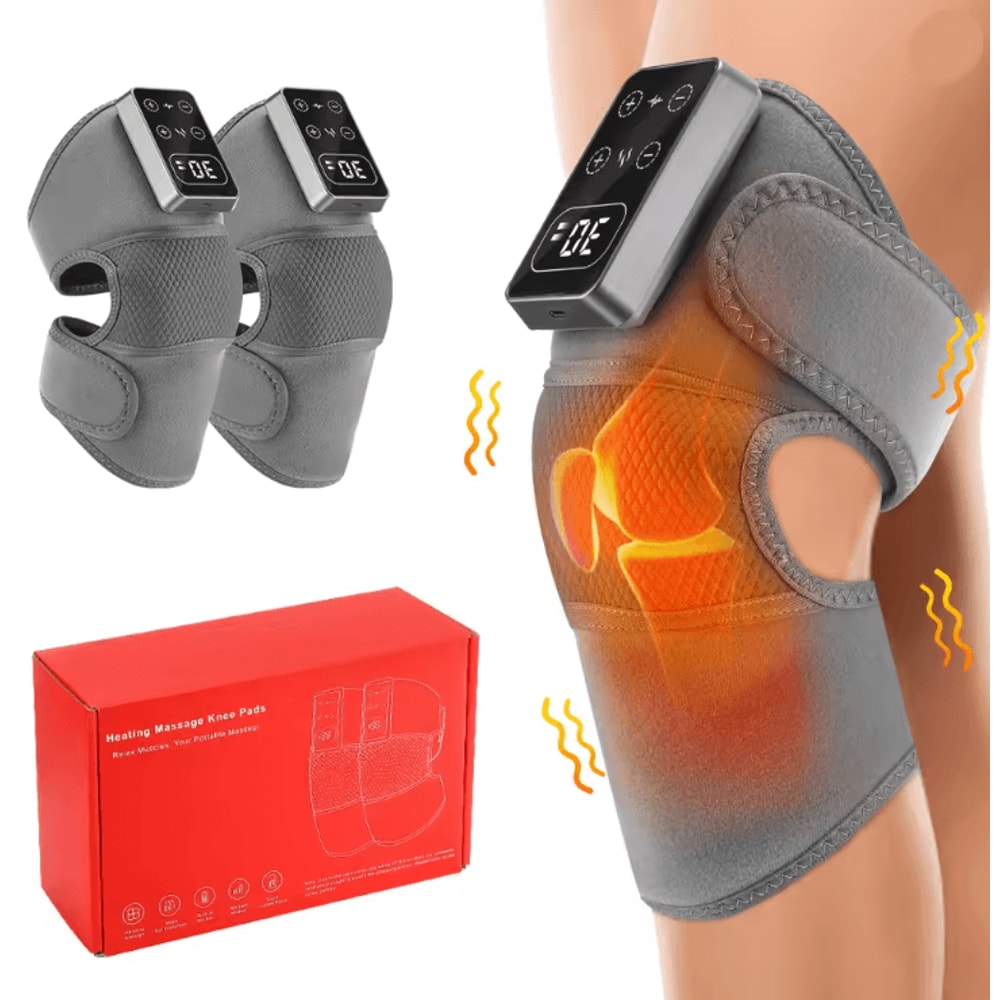 ThermaPulse Electric Heated Knee Massager With Vibration And Adjustable Compression 0