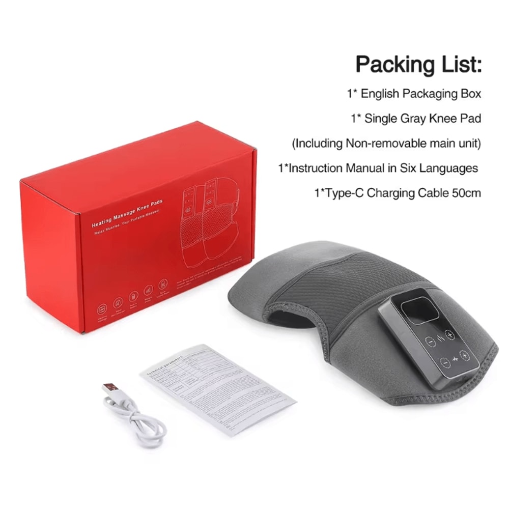 ThermaPulse Electric Heated Knee Massager With Vibration And Adjustable Compression 4