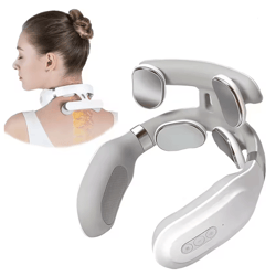 cerviease 4-head heated neck & shoulder massager with vibration & airflow