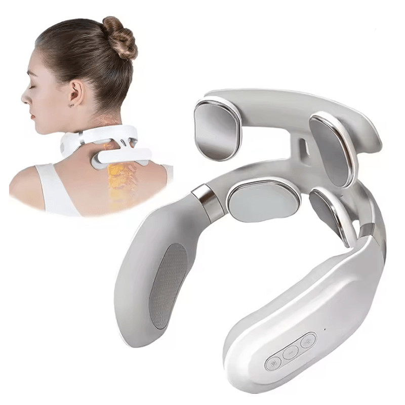 CerviEase 4Head Heated Neck  Shoulder Massager With Vibration  Airflow 0