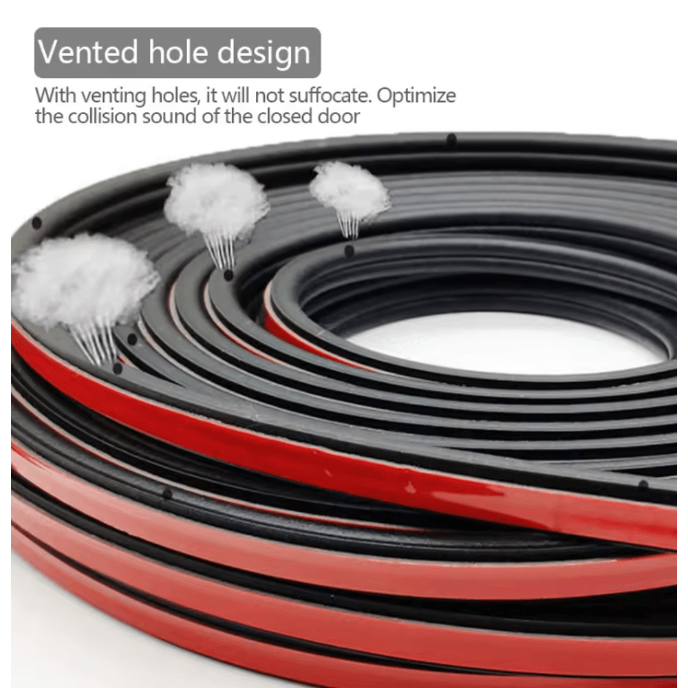 AutoGuard Double Layer Car Door Seal Strip Soundproof And Weatherproof Protector 1