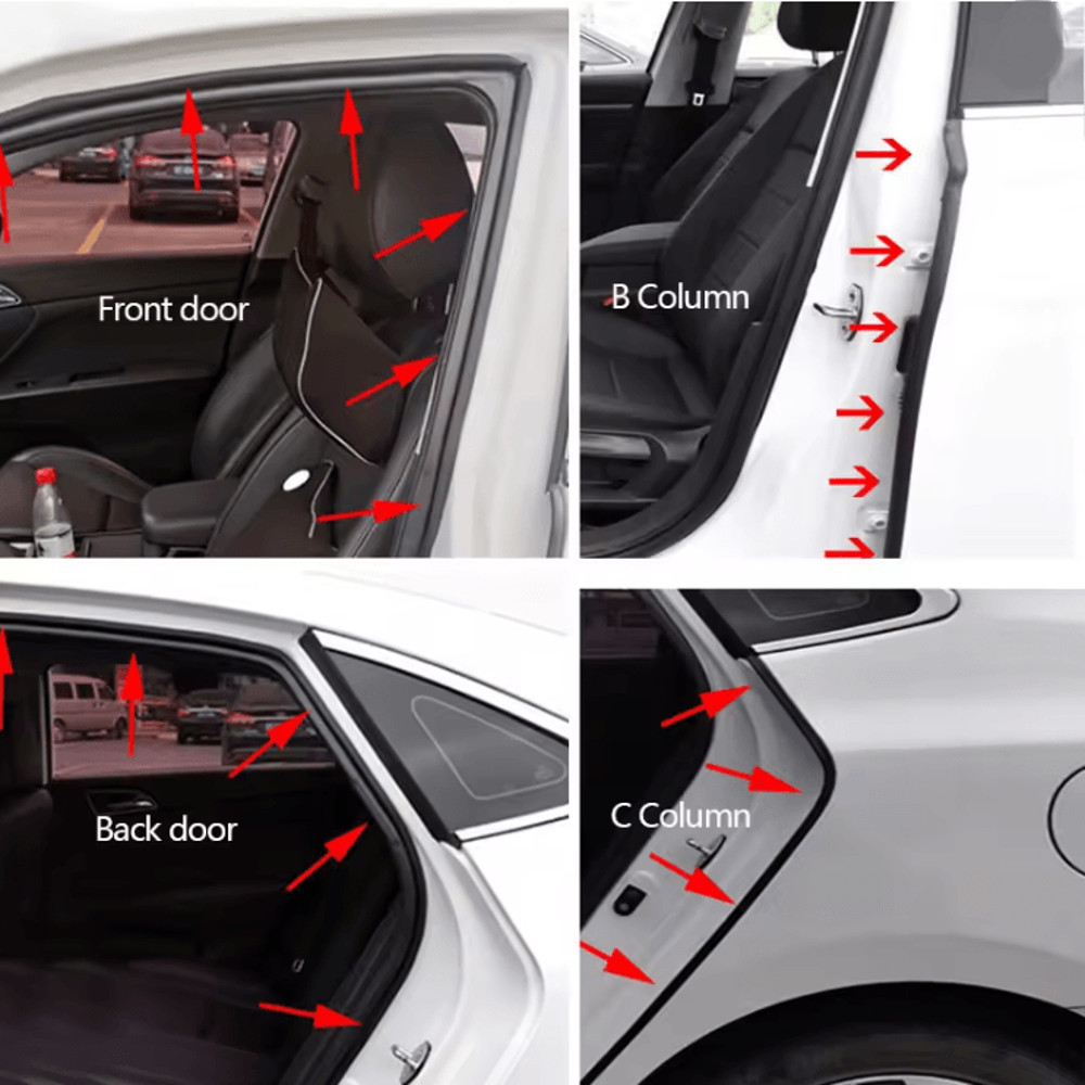 AutoGuard Double Layer Car Door Seal Strip Soundproof And Weatherproof Protector 2