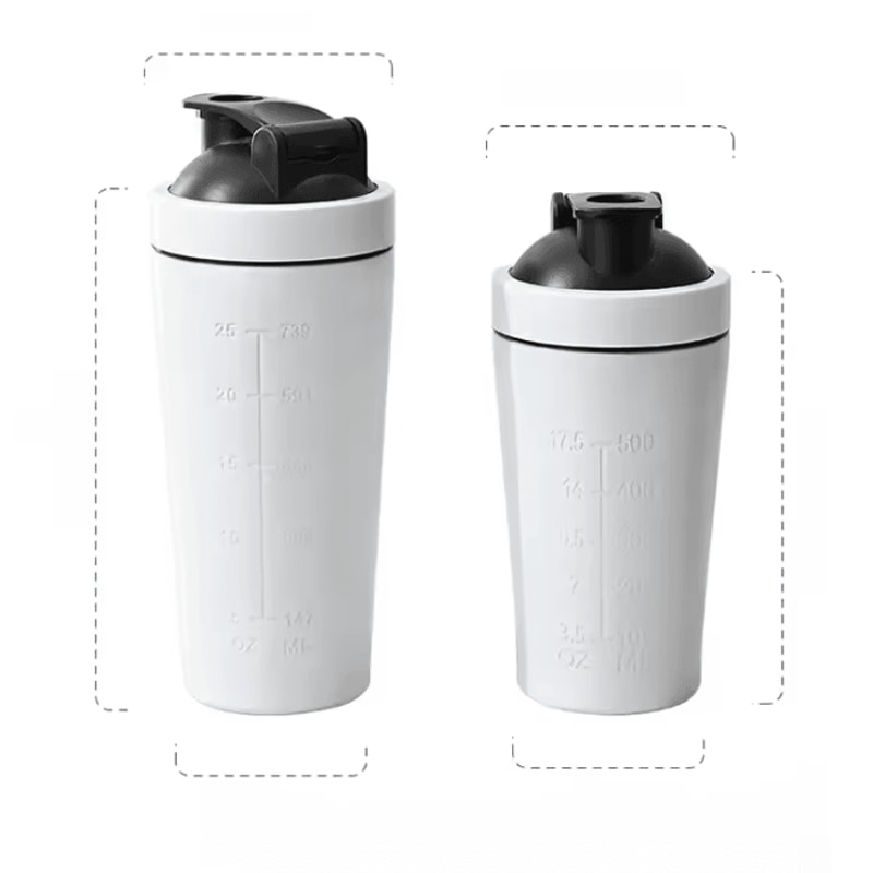 TitanMix Stainless Steel Protein Shaker Bottle With Steel Ball Mixer 4