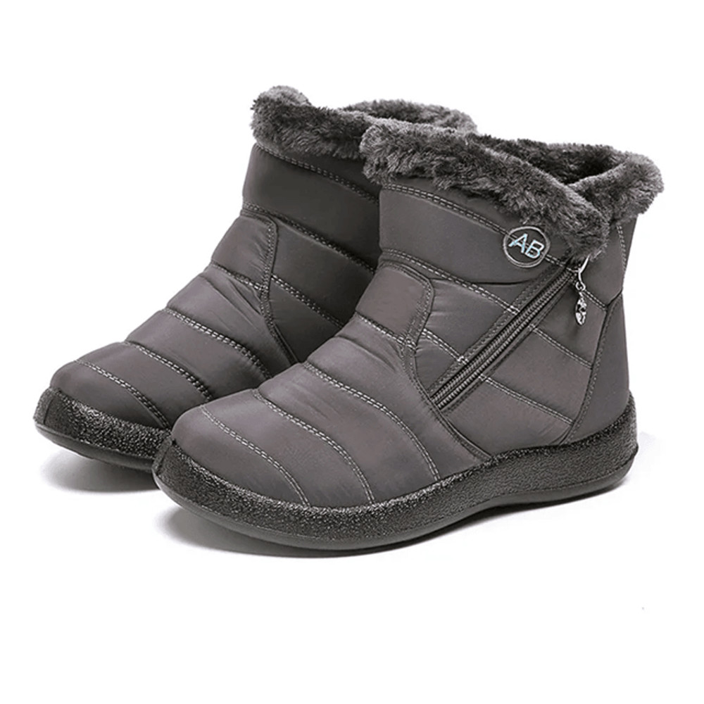 CozyStep Womens Waterproof Winter Ankle Boots With Fur Lining And Low Heels 6