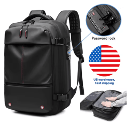 airpack expandable travel laptop backpack for men with vacuum compression design