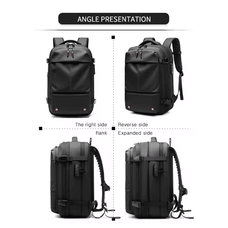 AirPack Expandable Travel Laptop Backpack For Men With Vacuum Compression Design 1