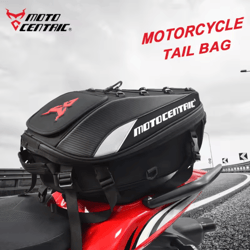 motocentric waterproof motorcycle tail bag and rider backpack for helmet and gear storage