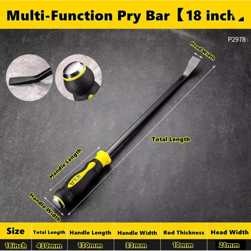 ProGrip Heavy Duty Pry Bar And Tire Lever Tool Set 3