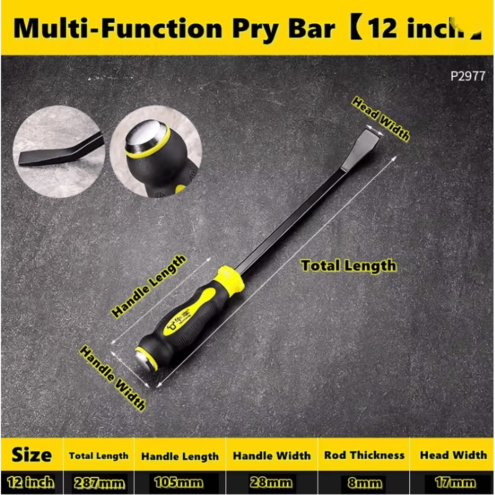 ProGrip Heavy Duty Pry Bar And Tire Lever Tool Set 4